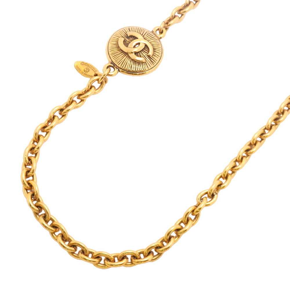 CHANEL Gold Logo Necklace